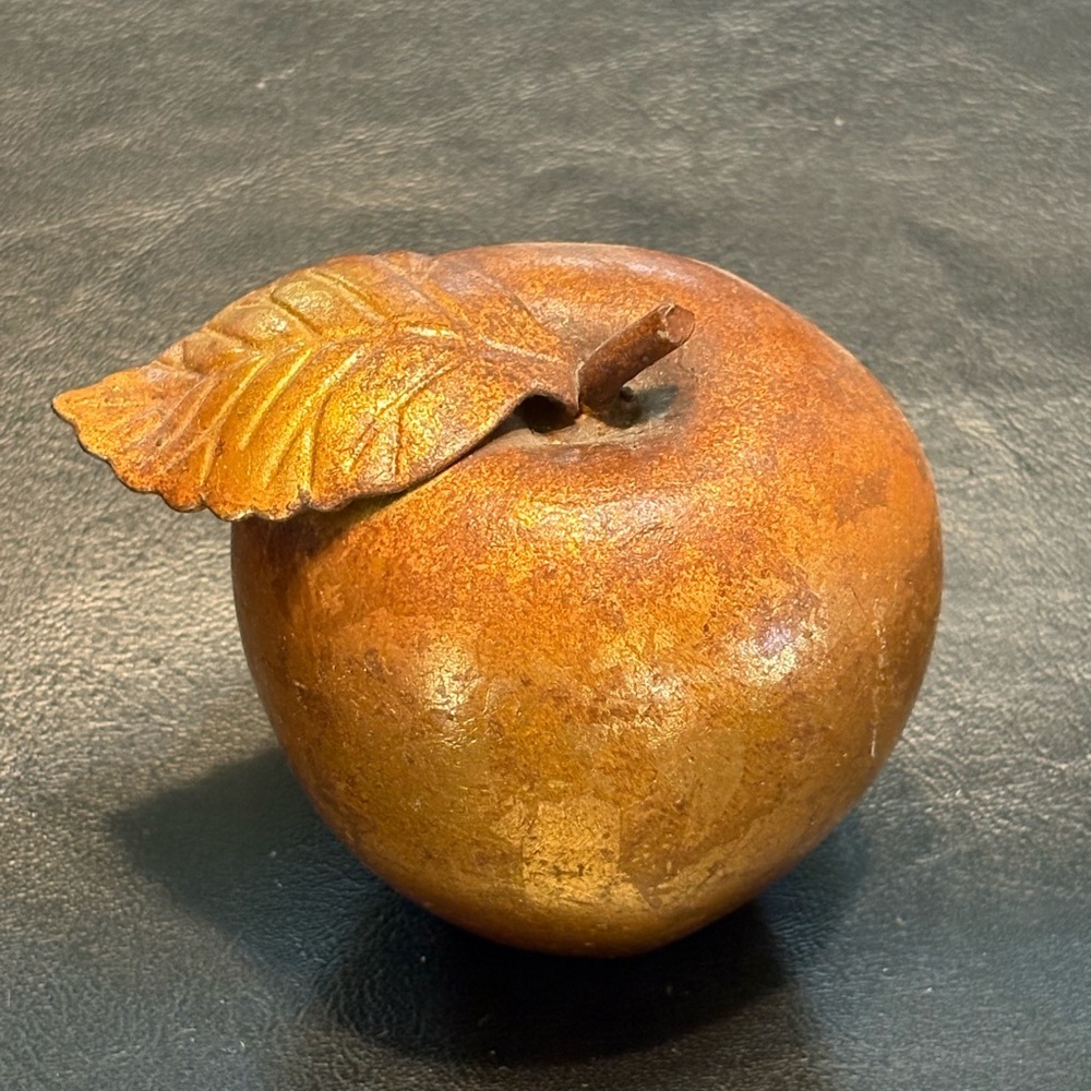 3" x 2.5" Decorative Metal Apple  Made in Philippines